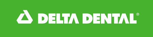 The image displays a logo with the text DELTA DENTAL prominently featured against a green background, suggesting an association with dental care services.